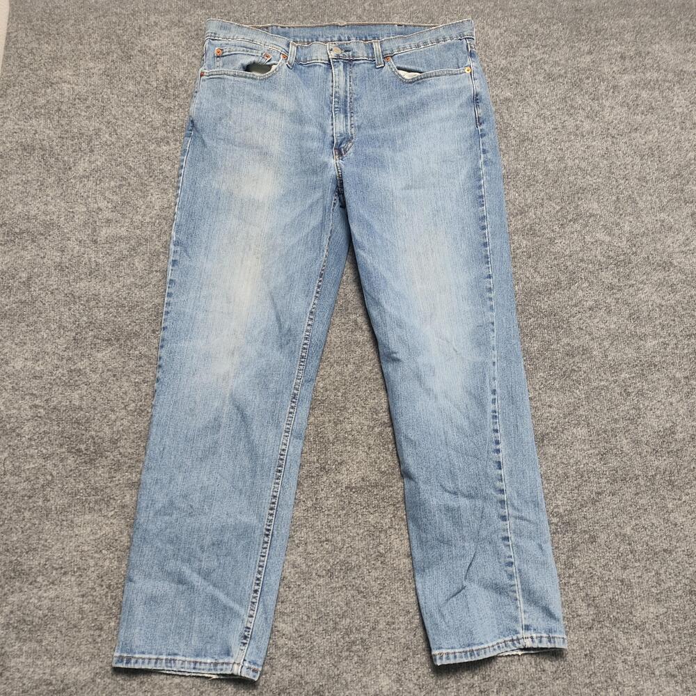 Levis 550 Jeans Mens 38x30 Light Wash Blue Relaxed Tapered Denim Pants Casual